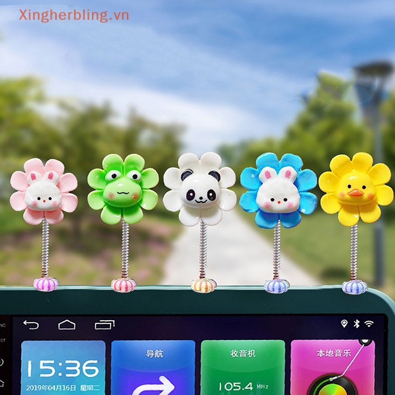 Xbvn Phụ Kiện Hoa Lắc Đầu Dễ Thương Trang Trí Nội Thất Xe Hơi
