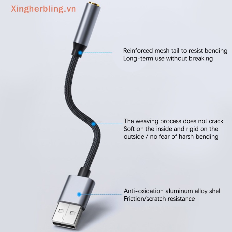 Thẻ Âm Thanh usb 3.5mm Chuyển Đổi Thẻ Âm Thanh xbvn 20cm Sang 3.5mm