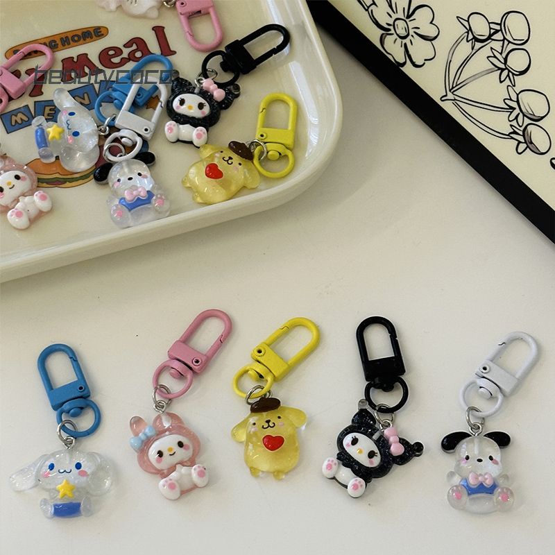 Beautycoco🍊Móc Khóa Nhựa Hình Cinnamoroll Kuromi Hoạt Hình Sanrio Dễ Thương