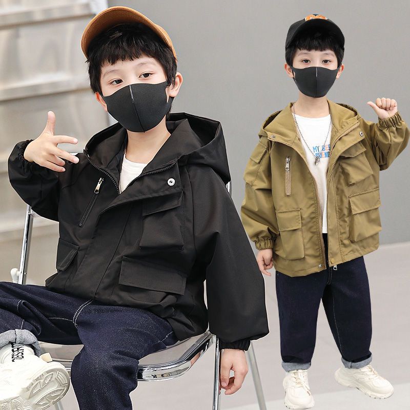 Áo Khoác Gió Dáng Rộng Thời Trang Xuân Thu 2023 Cho Bé Trai