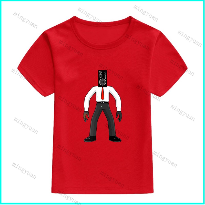 Áo Thun Tay Ngắn In Hình Mingyuan Big Speakerman Skibidi Toilet Cho Thanh Thiếu Niên