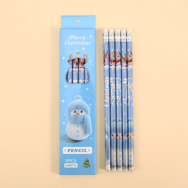 Bút Chì Gỗ mini Họa Tiết Hoạt Hình Giáng Sinh Cho Bé