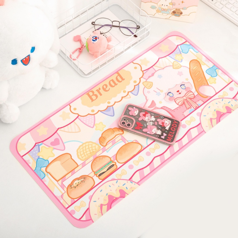 Thảm Lót Chuột 30cm * 60cm Chống Trượt Hình Cừu Hoạt Hình Dễ Thương