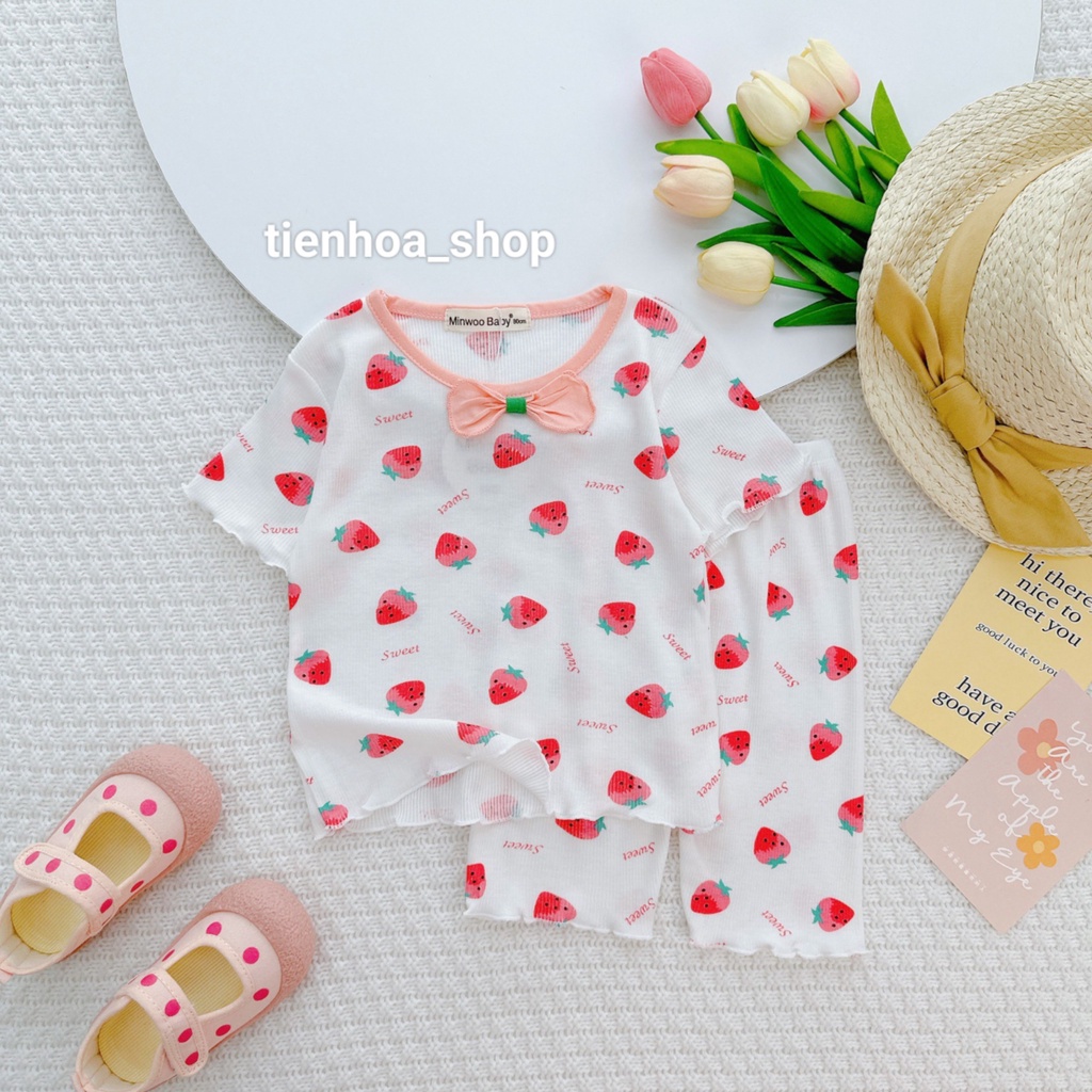 SET LỬNG ĐÍNH NƠ GÂN TĂM IN HOA CHO BÉ SIÊU XINH