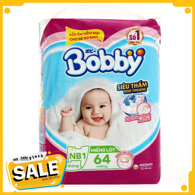 Miếng Lót Sơ Sinh Newborn Bobby NB1 và NB2 Cho Bé Yêu