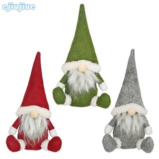 Búp Bê Nhồi Bông Hình Ông Già Noel Đội Mũ Dài handmade Trang Trí Giáng Sinh