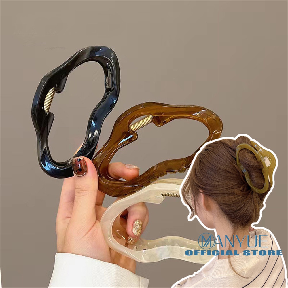 MANYUE Kẹp Tóc Hình Cá Mập / Giấm / Đám Mây Đơn Giản Đa Năng Thời Trang Hàn Quốc