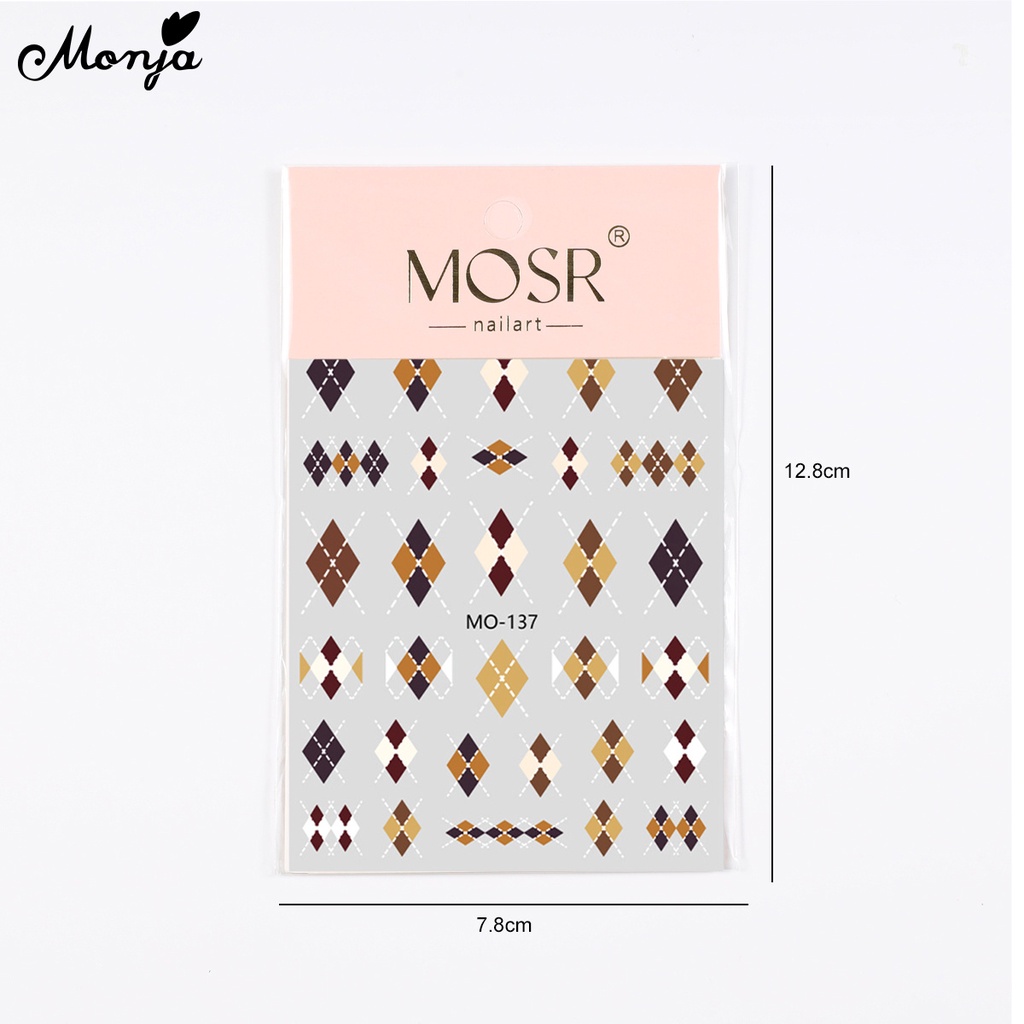 Monja Nhãn Dán Trang Trí Móng Tay 3d Hình Thu Đông