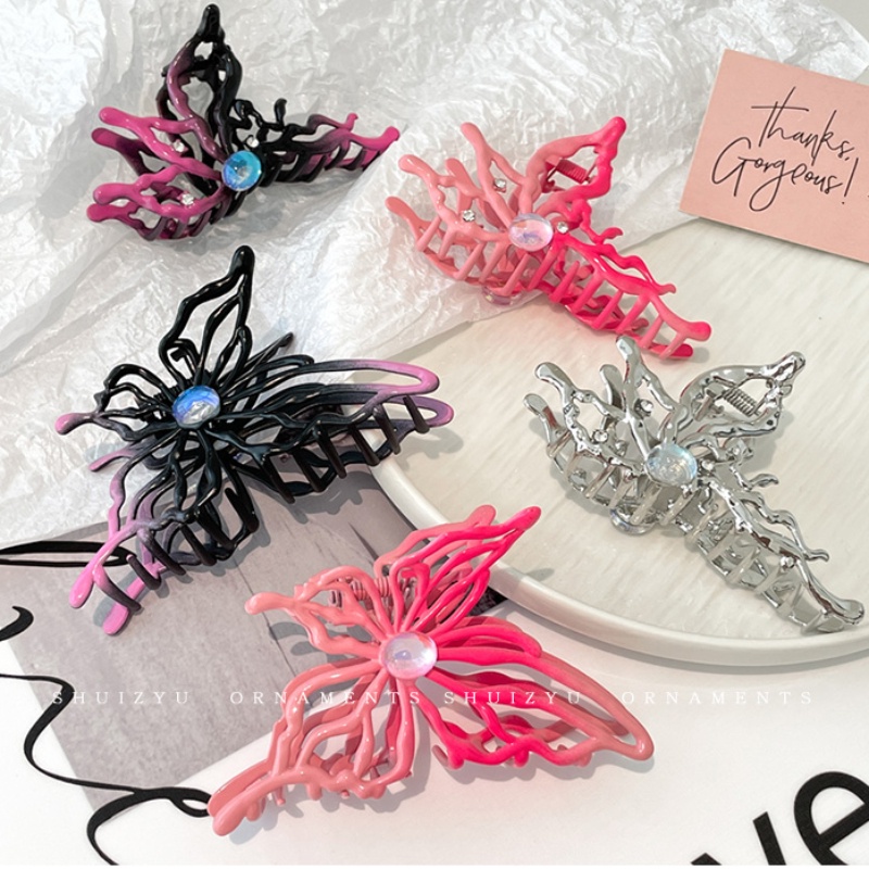 Kẹp Tóc Hình Bướm 10cm Màu gradient Phong Cách Hàn Quốc Thời Trang Cho Nữ