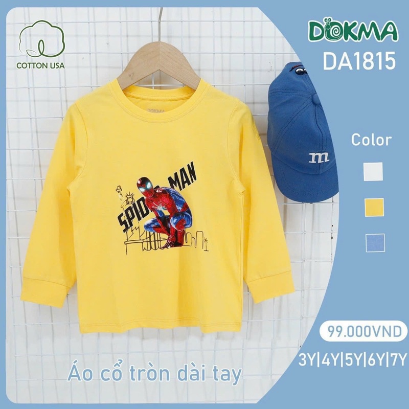 Áo cổ tròn dài tay bé trai Dokma  DA1118 - DA1815 PL