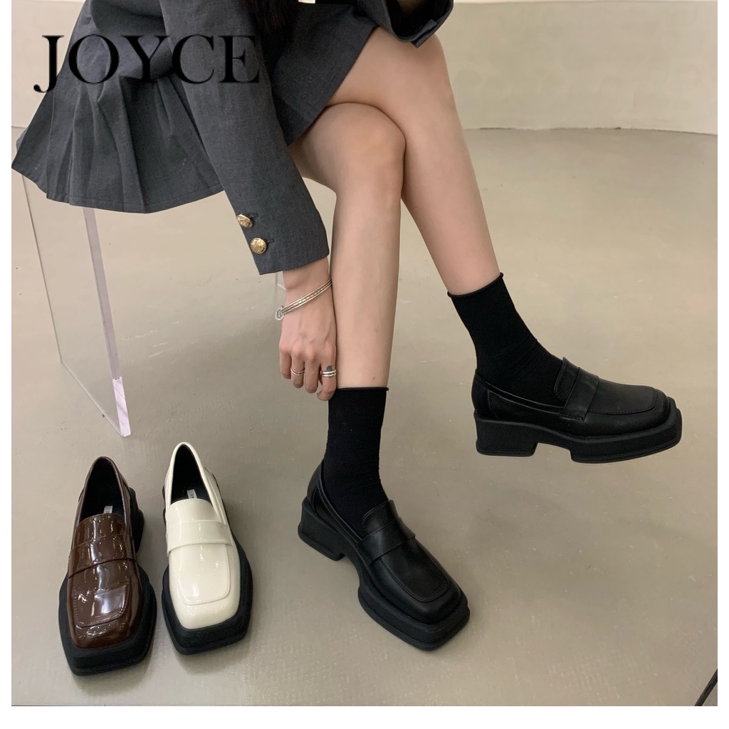 Giày lười XINBEILI FBL23903CH 39Z230930 da mềm đế thấp mũi vuông thoải mái xinh xắn thanh lịch cho nữ