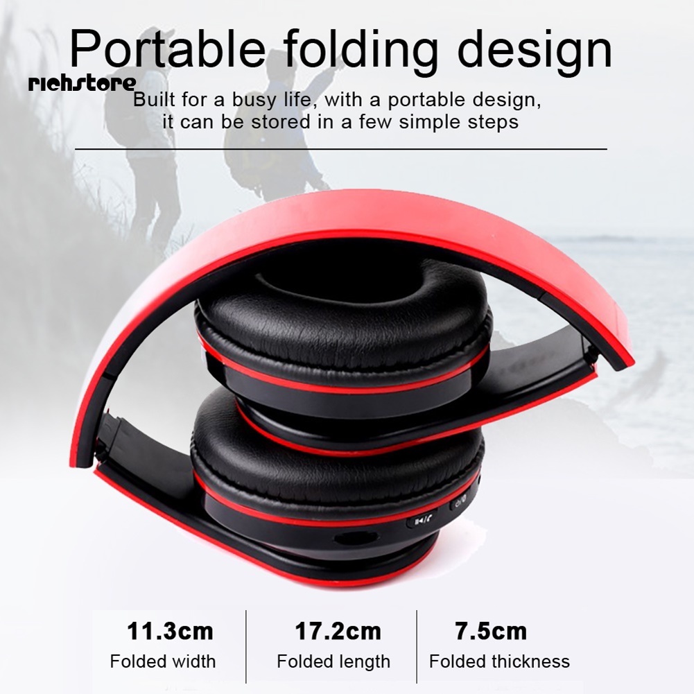 Tai Nghe Trùm Đầu bluetooth Không Dây Có Đèn led Và mic