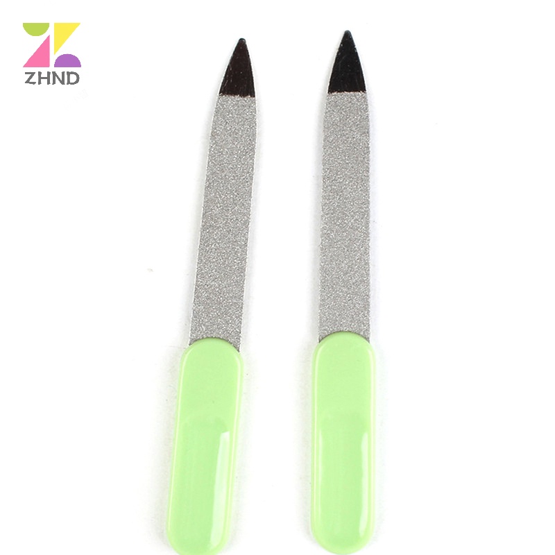 Zhuzhengde Bộ 2 Cây Dũa Móng Tay Bằng Thép Không Gỉ