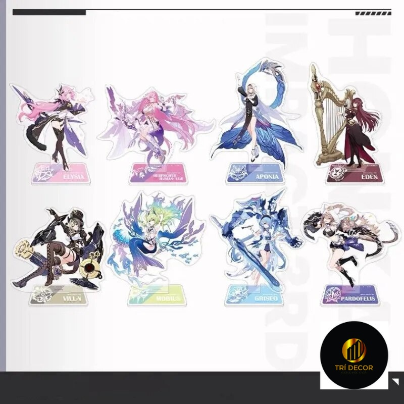 Mô hình Standee Honkai Impact 3 The Thirteen Flame Chasers Elysia Aponia Phụ kiện trang trí để bàn góc học tập