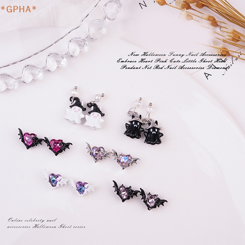 Gpha Set 5 Phụ Kiện Trang Trí Móng Nghệ Thuật 3d y2k dopamine Hình Trái Tim Đính Đá Mắt Quỷ Cho Nữ Mới