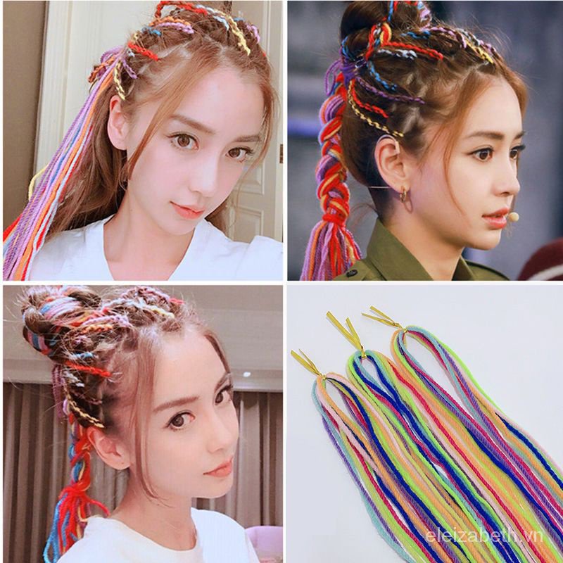 Dây Buộc Tóc Thắt Ruy Băng Nhiều Màu Sắc Dễ Thương Cho Bé Gái