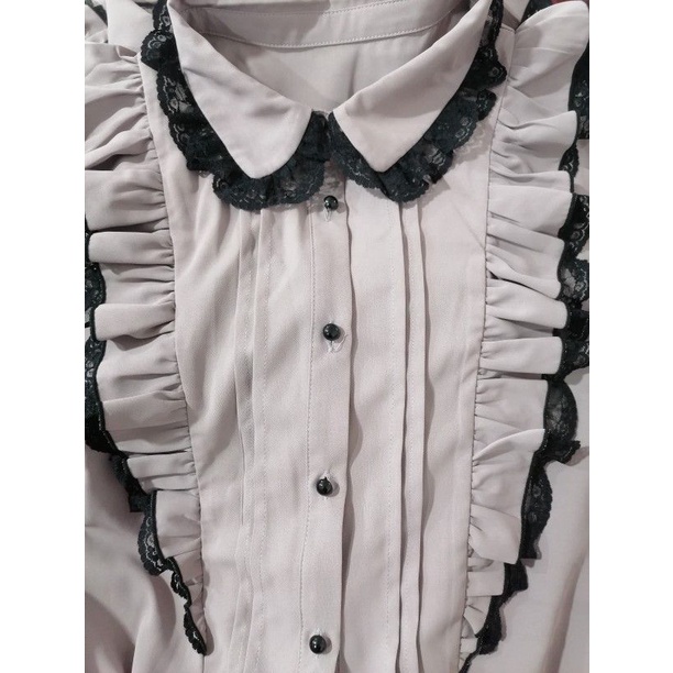 Áo Sơ Mi Ren Cổ Búp Bê Trái Tim Kiểu Mới Của Tôi Phong Cách Nhật Bản