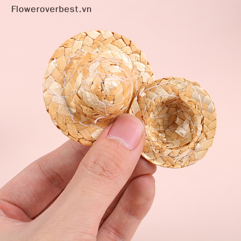 Fbvn Set 2 Mũ Rơm Dệt Thủ Công Trang Trí Búp Bê Trang Sức Thủ Công diy Bán Chạy