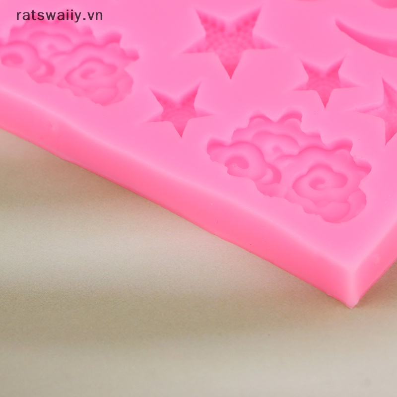 1 Khuôn Silicon Làm Bánh Hình Đám Mây / Ngôi Sao / Đám Mây / Mặt Trăng Trang Trí Bánh Kem diy vn