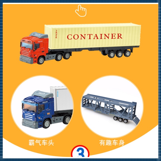 Ma Mô Hình Xe container Bằng Hợp Kim Tỉ Lệ 1: 64