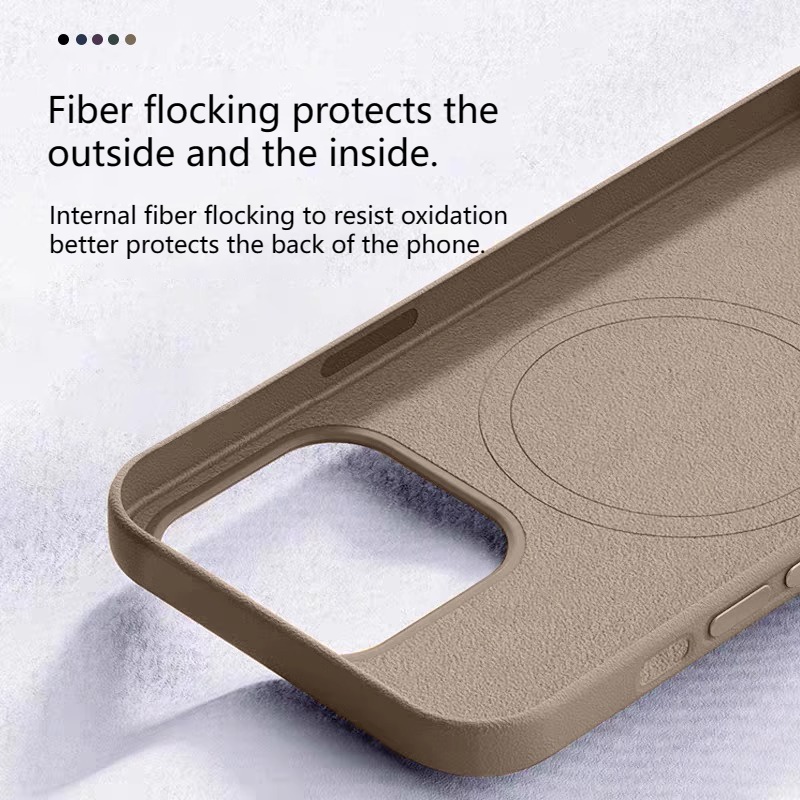 Ốp Lưng từ tính iPhone 15 Pro Max Plus 15Pro Bao Da Cho Da Thật Sang Trọng Có Hút Từ Tính Tương Thích Với Bộ Sạc Nhanh Không Dây Ví Đựng Thẻ Bằng Da