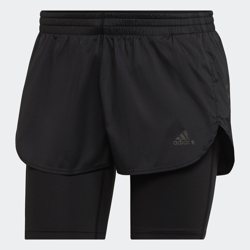 adidas Chạy Quần Short 2 Trong 1 Run Fast Nữ Đen HB9225