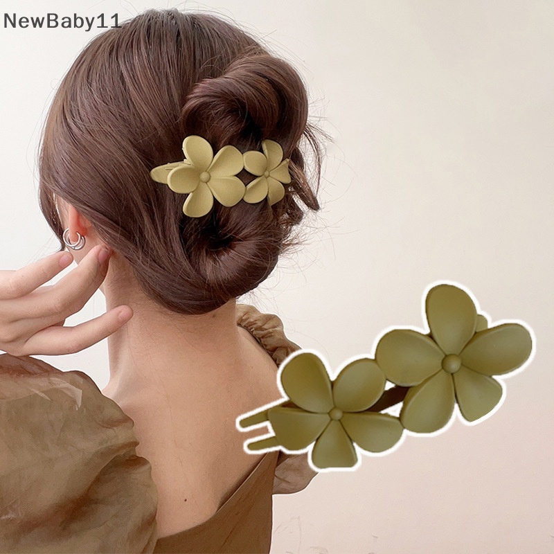 Kẹp Tóc Đuôi Vịt Cỡ Lớn Hình Hoa Thời Trang Mùa Hè Cho Nữ