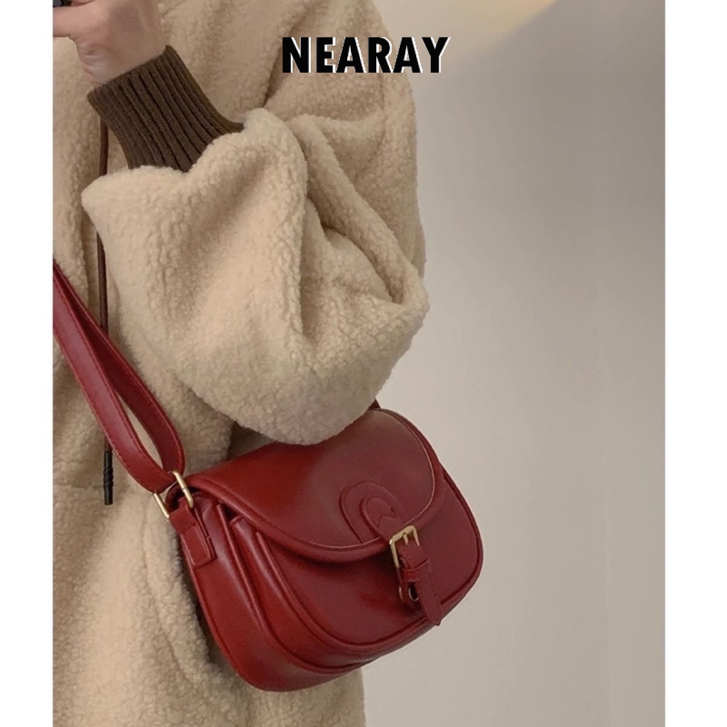 NEARAY túi đeo chéo ví nữ 2023 NEW phù hợp du lịch Fashion ULZZANG Vintage GYB23A01OL 41Z231013