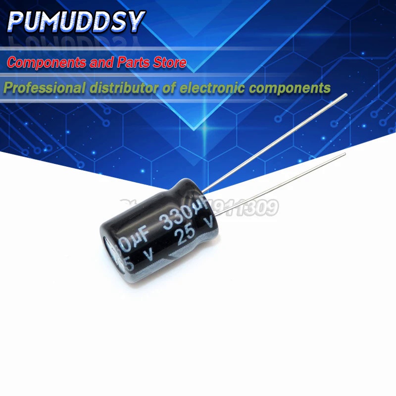 Bộ 50 Chất Lượng Higt 25V330UF 8 * 12mm 330UF 25V 8 * 12 Tụ Điện Phân KVHU