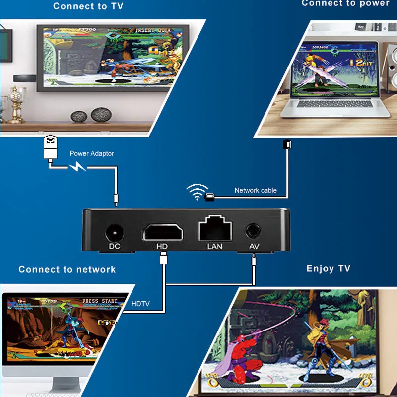 Máy Chơi game mini m8pro 10k 64g 10000 Trò Chơi Cổ Điển android 12 smart tv box iptv wi-fi 2.4g h313