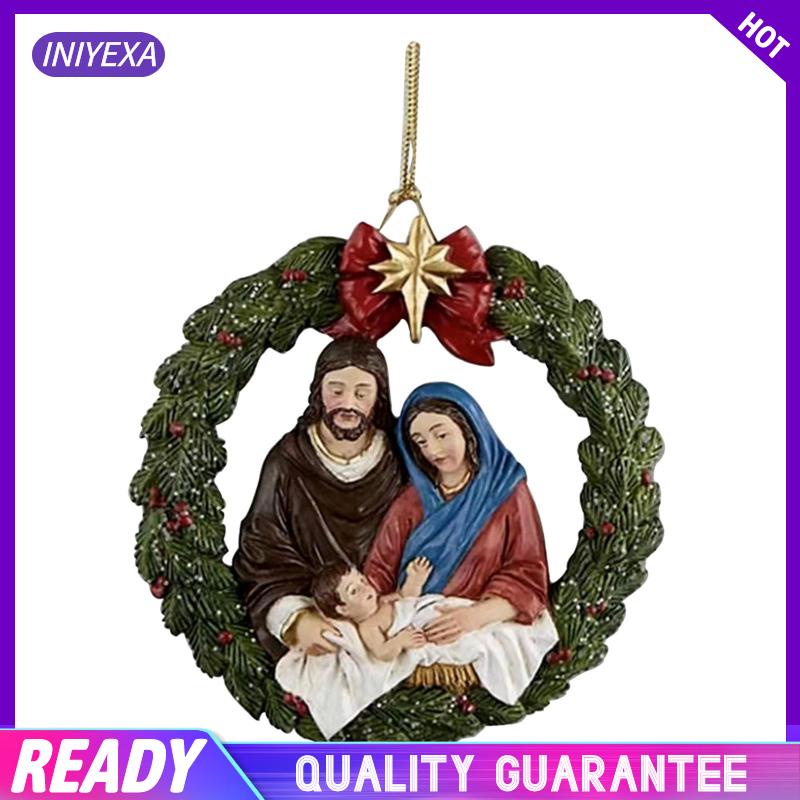 Phụ Kiện Treo Trang Trí Cây Thông Giáng Sinh Hình Chúa jesus