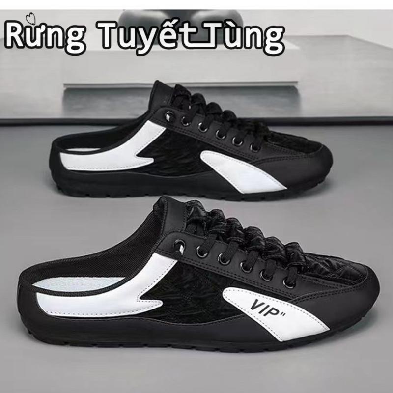 SHANMUSENLIN☘Mới Dép Đi Trong Nhà Bằng Tre eva Khử Mùi Đế Mềm Cho NamGiày nam Thể thao Thư giãn Thời trang