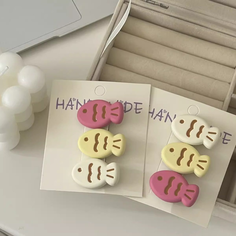 1 Kẹp Tóc Cá Đính Nơ Xinh Xắn Cho Bé Gái