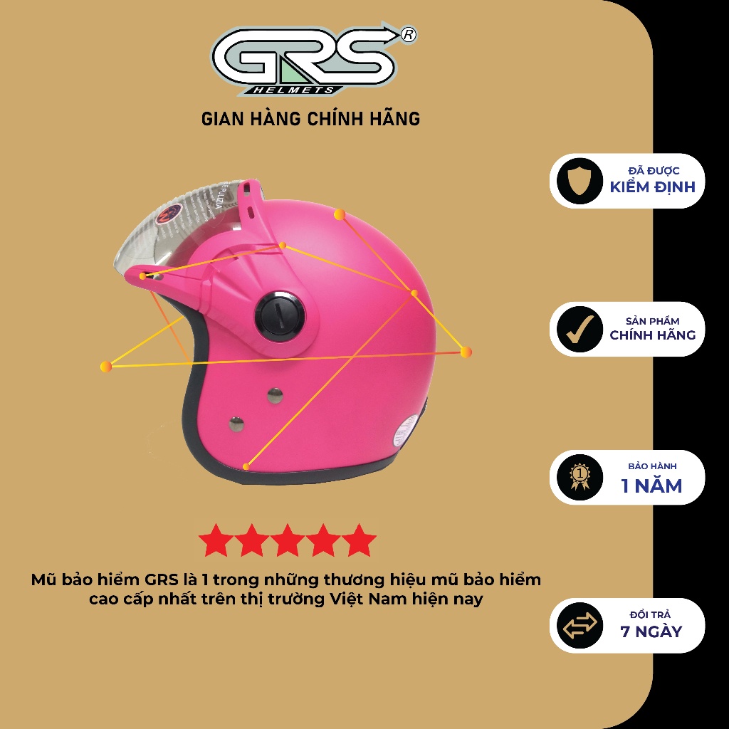 Mũ Bảo Hiểm Đẹp GRS A368K