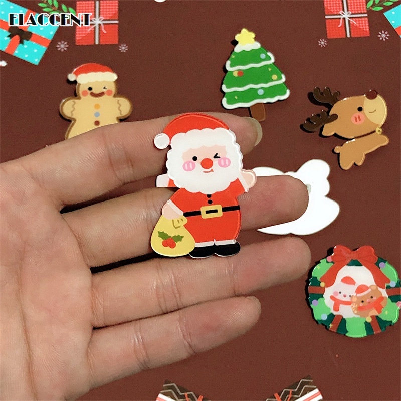 Huy Hiệu Cài Áo Hình Ông Già Noel Hoạt Hình Dễ Thương