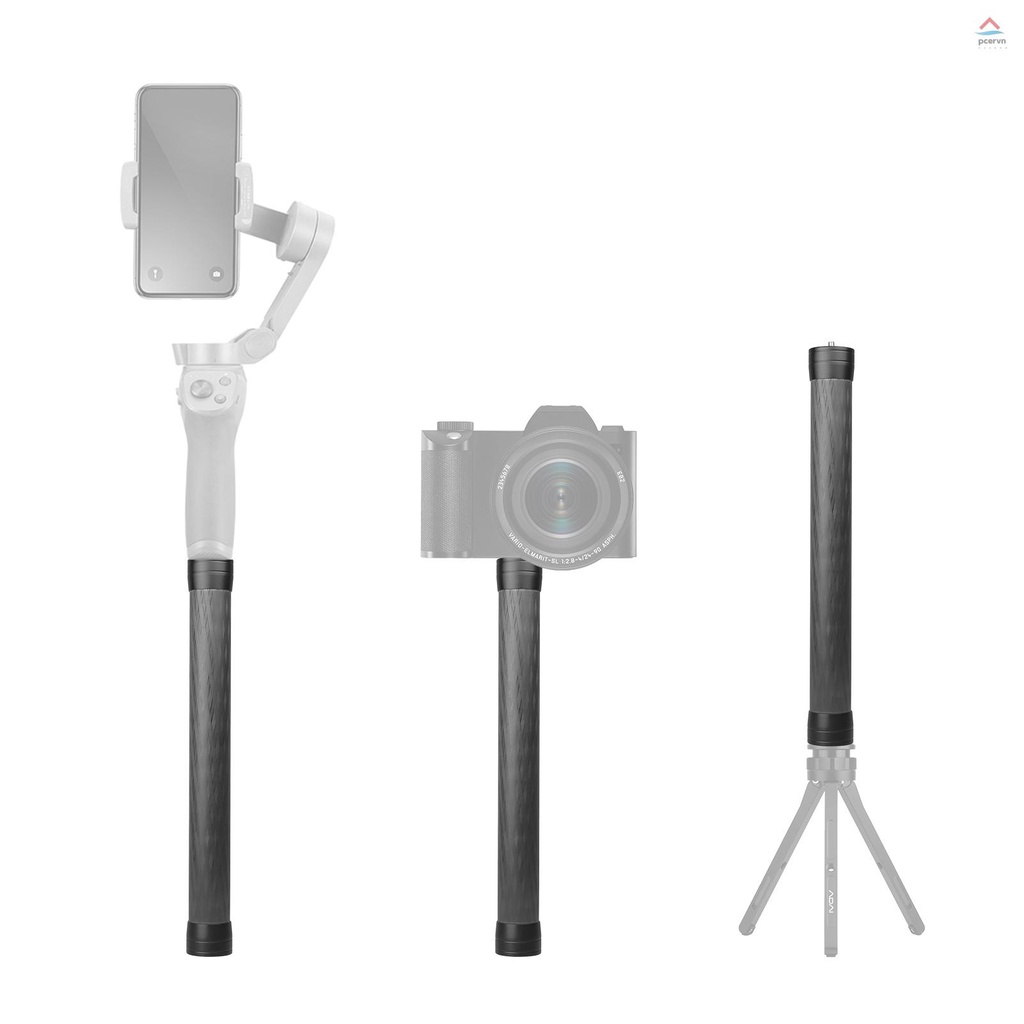 Gậy Nối Dài 35cm / 13.8in Bằng Sợi carbon Thông Dụng Với Thân Nối 1 / 4-inch 3 / 8-inch Cho camera gimbal Điện Thoại rig