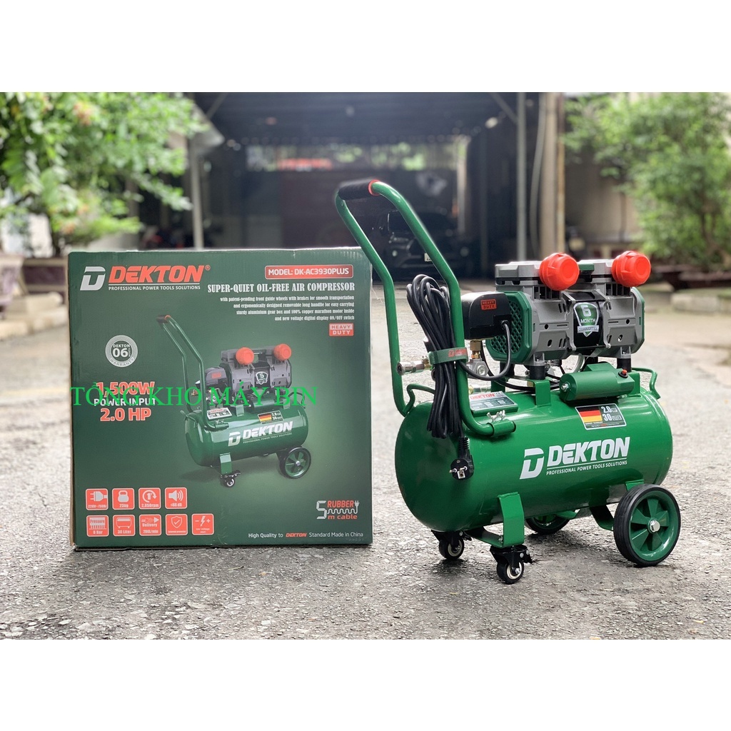 Máy Nén Khí Không Dầu Dekton/ DK-AC3930PLUS /2HP/1500W/ Bình 30L / Lưu Lượng 200L/Phút kho máy