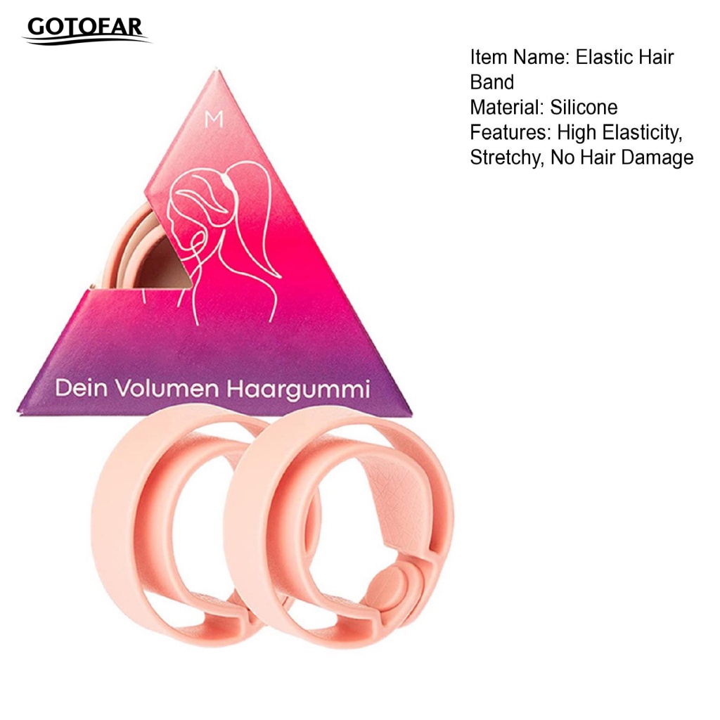 Bộ 2 Dây Cột Tóc silicone Co Giãn Tốt Dành Cho Nữ