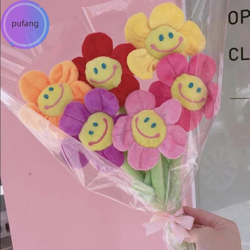 Pufang Đồ Chơi Khóa Rèm Cửa Hình Hoa Hướng Dương Mặt Cười Nhồi Bông Có Thể Uốn Cong Trang Trí Nhà Cửa vn