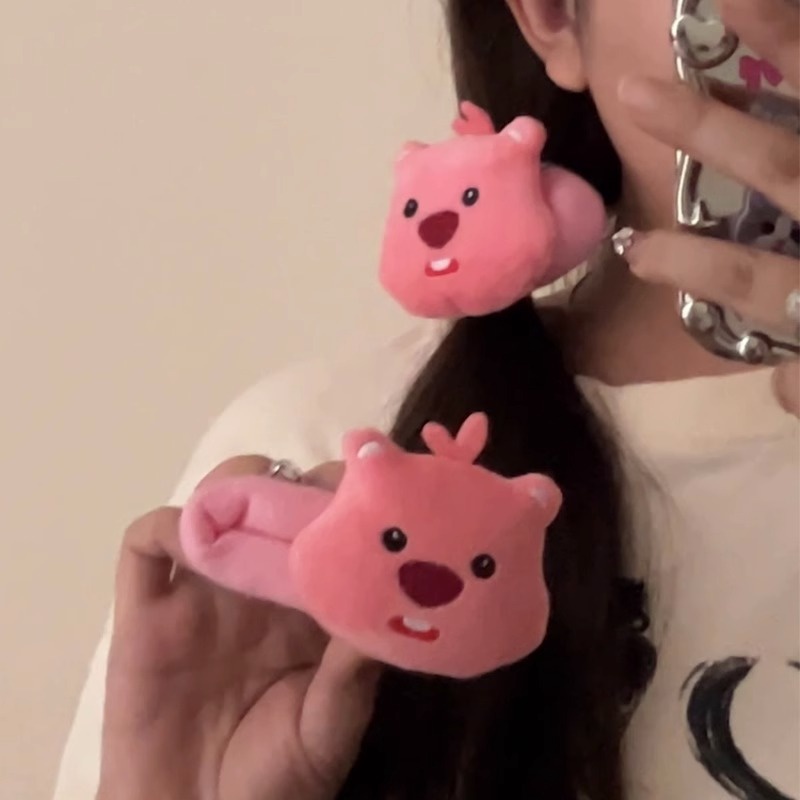 Loopy búp bê dễ thương tóc tie tóc clip dễ thương cô gái tóc tie tóc dây bangs kẹp tóc bên