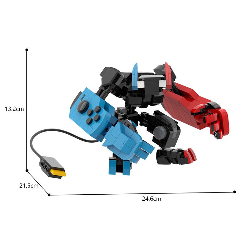 BuildMoc creative building block toys Nintendo switch game machine turning into Mecha small particle building blocks