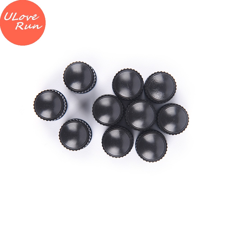 Uloverun Set 100 Nắp Van Bánh Xe Đạp / Xe Máy Bằng Nhựa Màu Đen vn
