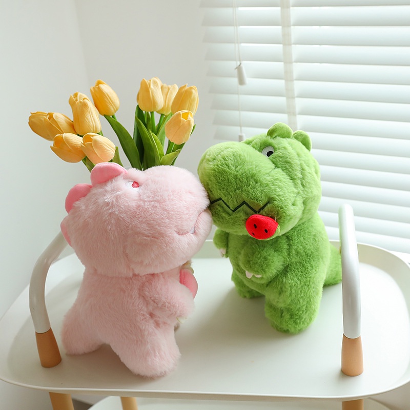 Mới Thú Nhồi Bông Hình Khủng Long Ăn Thịt Dưa Hấu Dễ Thương