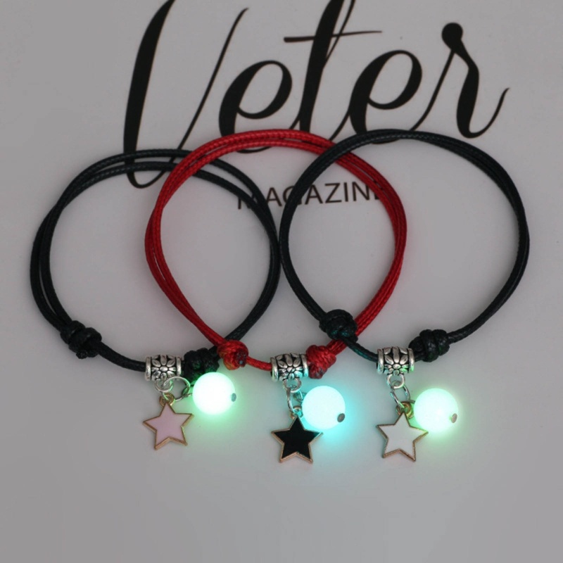 Set 3 Vòng Tay Tình Bạn Màu Trắng / Đen Xỏ Hạt