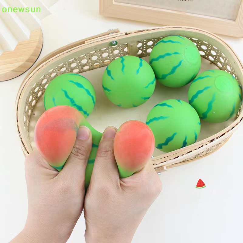 Đồ Chơi Nắn Bóp Đàn Hồi Giảm Stress Hình Dưa Hấu Mới