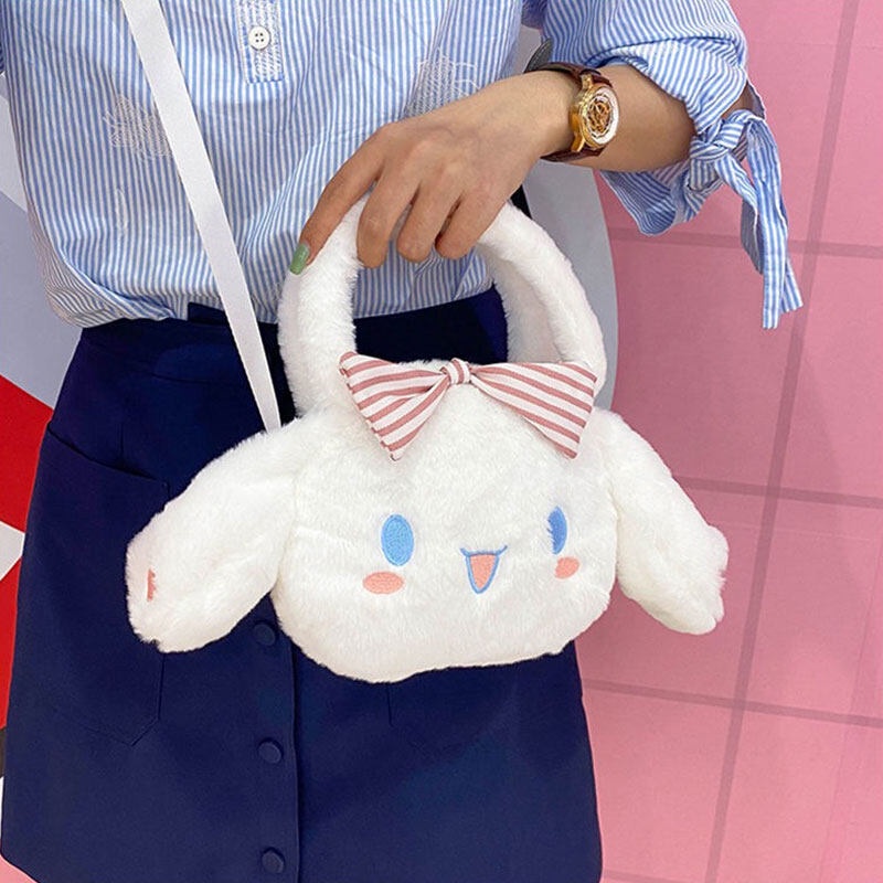 Túi Đeo Chéo Hình Cún Nhồi Bông Tai To Dễ Thương Phong Cách lolita Nhật Bản