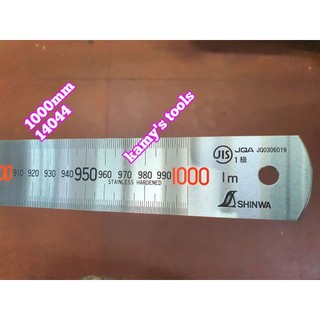 Thước lá shinwa inox 0-1000mm model 14044, thước lá 100cm