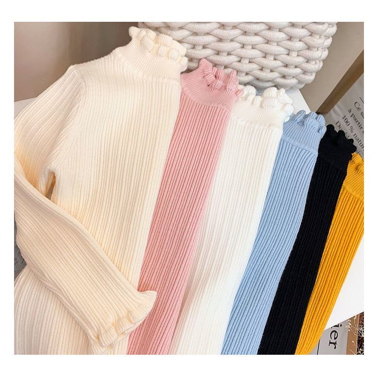 Áo sweater Dệt Kim Dày Phối Ren Thời Trang Thu Đông 2023 Cho Bé