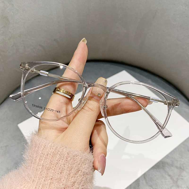 Thời Trang Mắt Kính Gọng Tròn Chống Ánh Sáng Xanh Thiết Kế Đơn Giản Cho Cả Nam Và Nữ