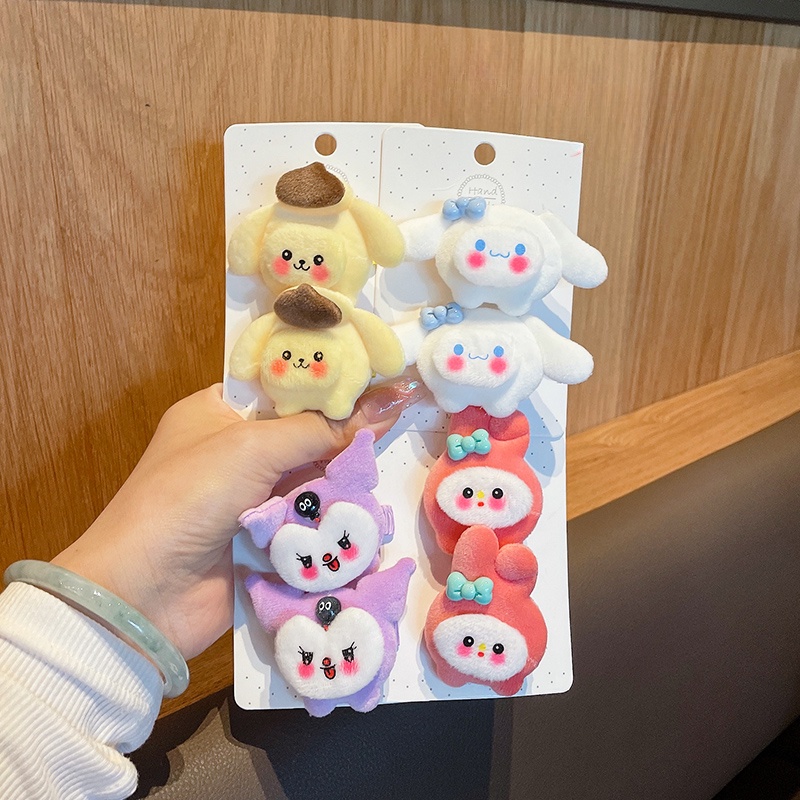 1 Kẹp Tóc Mềm Mại Họa Tiết Hoạt Hình Dễ Thương Cho Bé Gái